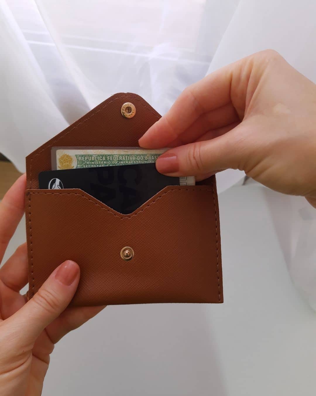 pasta-coral Carteira ou porta cartão :: envelope - Imagem 1